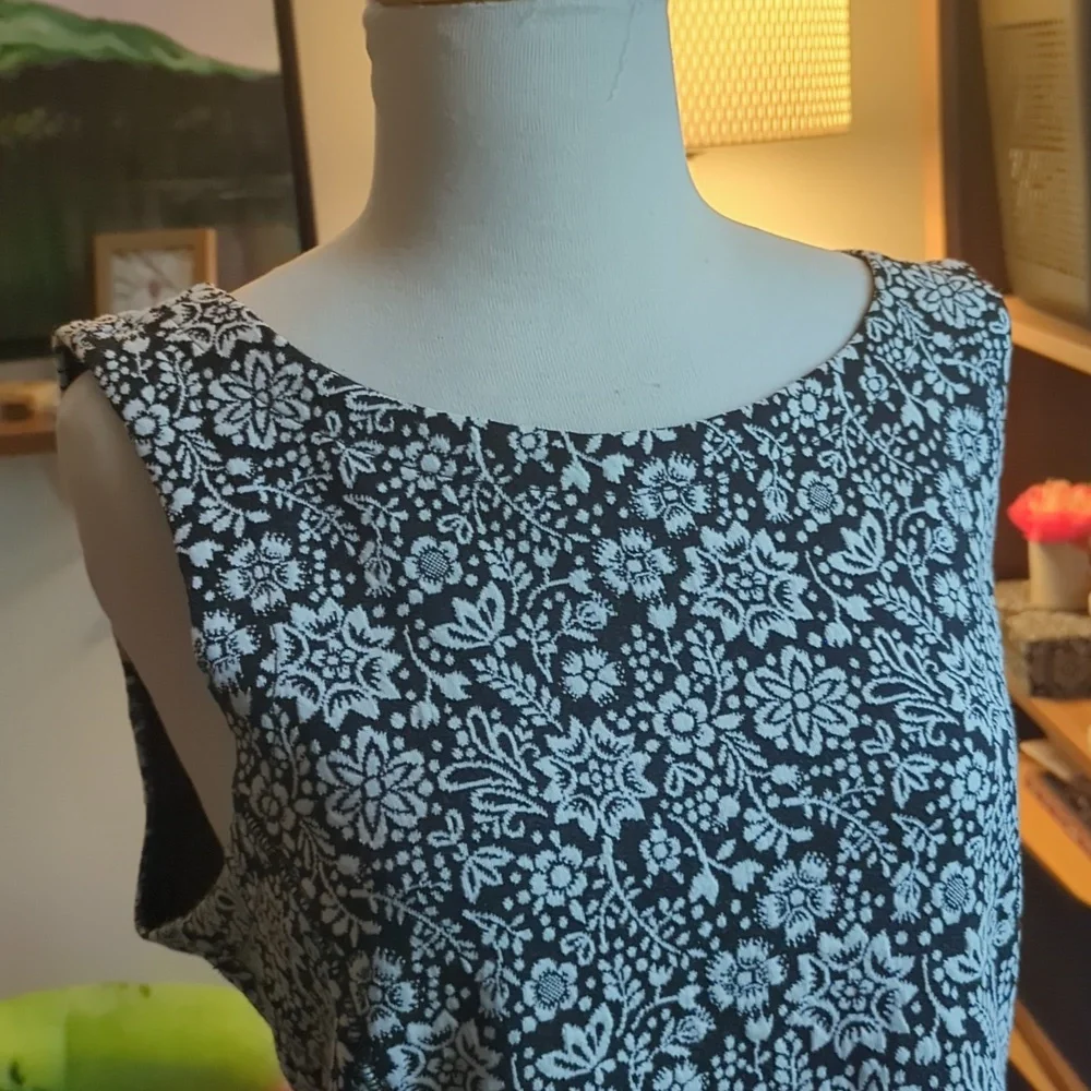 ANTHROPOLOGIE Vanessa Virginia Floral Lace Up Corset Back Sleeveless Top XL - Picture 3 of 9